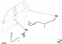 DOOR HANDLE ILLUMINATION diagram for BMW X6 E71 M