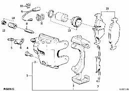 FRONT BRAKE PAD WEAR SENSOR diagram for BMW 5 Series E28 524td