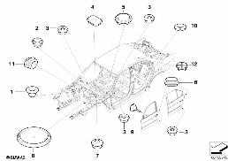 Bouchon de fermeture/obturateur diagram for BMW 5 Series E39 525td