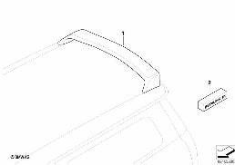 Dachspoiler diagram for BMW MINI Clubman R55 Coop.S JCW
