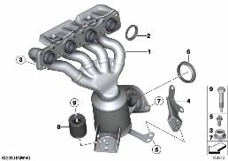 EXHAUST MANIFOLD WITH CATALYST