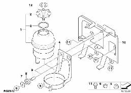 Zbiornik oleju/elementy pojedyncze diagram for BMW MINI R50 Cooper
