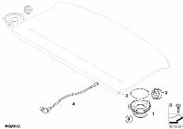 SINGLE PARTS F REAR HELF LOUDSPEAKER diagram for BMW 1 Series E81 118i