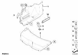 Habillage coffre-couvercle malle/hayon diagram for BMW 6 Series E63 LCI 635d