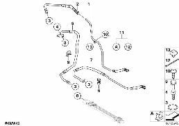 Vedení chladiče převodového oleje diagram for BMW 5 Series E60 LCI 535xi