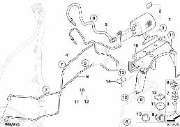 ACTIVATED CHARCOAL FILTER/FUEL VENTILAT diagram for BMW 3 Series E93 330i