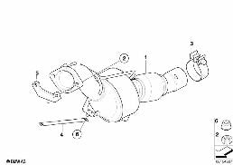 Katalysator Diesel diagram for BMW 5 Series E60 LCI 520d