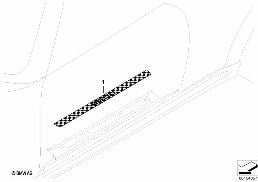 Nachrüstsatz Einstiegsleiste diagram for BMW MINI Clubman R55 Coop.S JCW