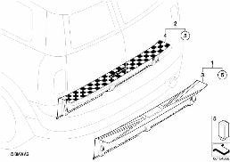Blende Ladekante beleuchtet diagram for BMW MINI Clubman R55 Coop.S JCW