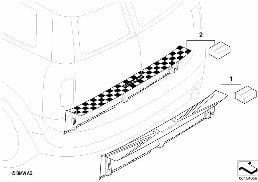 Blende Ladekante diagram for BMW MINI Clubman R55 Coop.S JCW