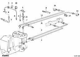 Remleidings voor ABS diagram for BMW 5 Series E34 540i