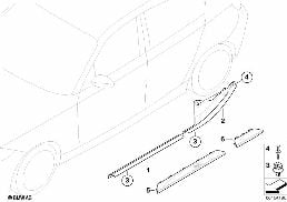 Barres de seuil diagram for BMW 1 Series E87 LCI 120i
