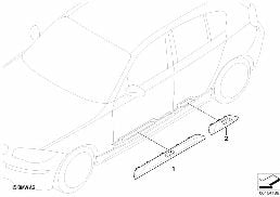 Nachrüstung M Blende Einstieg diagram for BMW 1 Series E87 120d