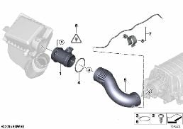 Contatore della massa aria film caldo diagram for BMW X5 E53 4.8is