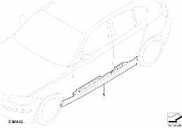 Kit postéquipement revêtement seuil M diagram for BMW 1 Series E81 120i
