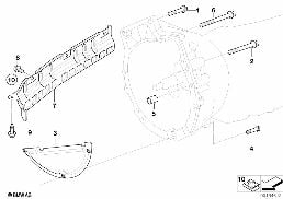 Versnellingsbak bevestiging/anbouwdelen diagram for BMW 5 Series E60 LCI 520i