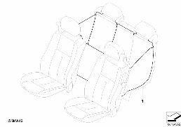 Univerzální ochr.přehoz pro zad.sedadla diagram for BMW 6 Series E64 650i