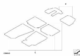 Floor Mat Set diagram for BMW 7 Series E65 745i