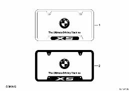 Ramka tablicy rejestracyjnej diagram for BMW X5 E70 3.0si