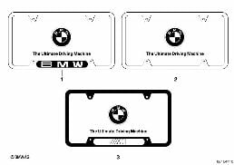 Ramka tablicy rejestracyjnej diagram for BMW 7 Series E65 745i
