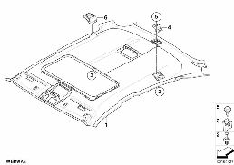 HEADLINING diagram for BMW X6 E71 35iX