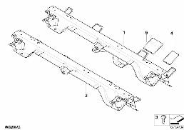 Сиденье Зд, крепление спинки diagram for BMW X6 E71 50iX