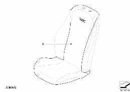 Poly Seat Vest diagram for BMW 3 Series E91 328i