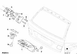 後行李箱蓋 / 聯鎖系統 diagram for BMW 3 Series E46 318i