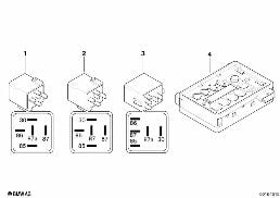 Czujniki i przekaźnik diagram for BMW 7 Series E65 745i