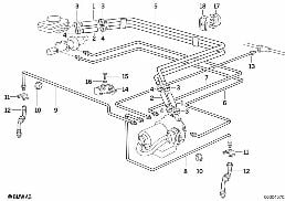 Bromsledningar fram ABS diagram for BMW 3 Series E36 325tds