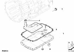GA6L45R OIL PAN diagram for BMW 3 Series E90 320i