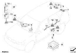 VARIOUS LAMPS diagram for BMW X3 E83 LCI 3.0sd