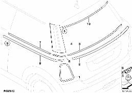 Äussere Blenden / Ziergitter diagram for BMW MINI R56 Cooper