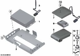 Integration components, iPod diagram for BMW Rolls-Royce Phantom RR1 Phantom