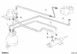 OIL CIRCUIT OF POWER BRAKE UNIT diagram for BMW 8 Series E31 850Ci