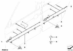 DOOR CABLE HARNESSES diagram for BMW X3 E83 LCI 1.8d