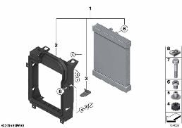 AUXILIARY RADIATOR, WHEELHOUSING diagram for BMW X6 E71 30dX
