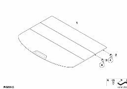 REAR WINDOW SHELF diagram for BMW X6 E71 35iX