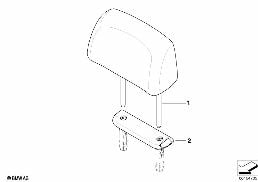 REAR SEAT HEAD RESTRAINT diagram for BMW 1 Series E88 120i