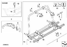 REAR RACK, US diagram for BMW 3 Series E92 LCI 328xi