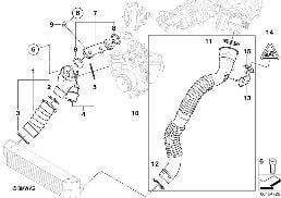 INTAKE MANIFOLD-SUPERCHARG.AIR DUCT/AGR diagram for BMW 1 Series E82 123d