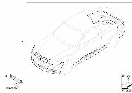 Kit aérodynamique M diagram for BMW 1 Series E82 120i