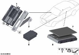 Řídicí jednotky/moduly diagram for BMW Rolls-Royce Phantom RR1 Phantom