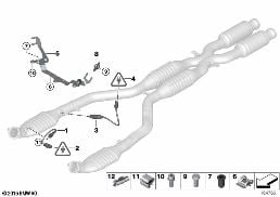 Lambda sonda/montážní díly diagram for BMW 3 Series E90 LCI M3