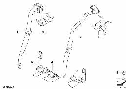 Sicherheitsgurt hinten diagram for BMW MINI Clubman R55 Coop.S JCW