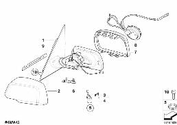 Rétroviseur extérieur (option S430A) diagram for BMW X3 E83 LCI 2.0d