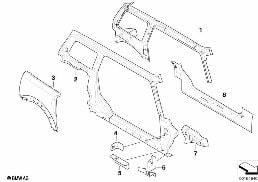 SIDE BRACES SINGLE PARTS, RIGHT