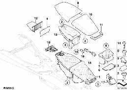 Console centrale/support/revêtements diagram for BMW 6 Series E63 LCI 635d