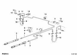 BRAKE PIPE REAR ABS/ASC+T diagram for BMW 5 Series E34 525i