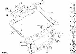 TRUNK LID TRIM PANEL diagram for BMW X6 E71 35iX